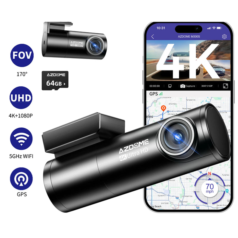 Dual Dash Cam Front + Rear – 4K Ultra HD