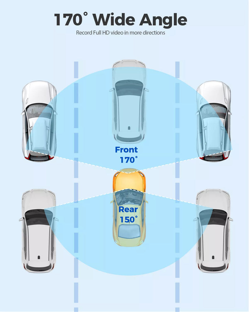 Dual Dash Cam Front + Rear – 4K Ultra HD