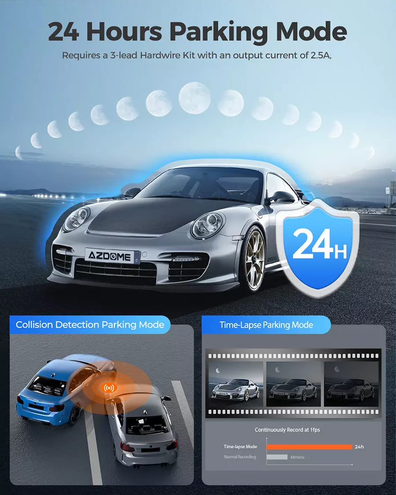 Dual Dash Cam Front + Rear – 4K Ultra HD