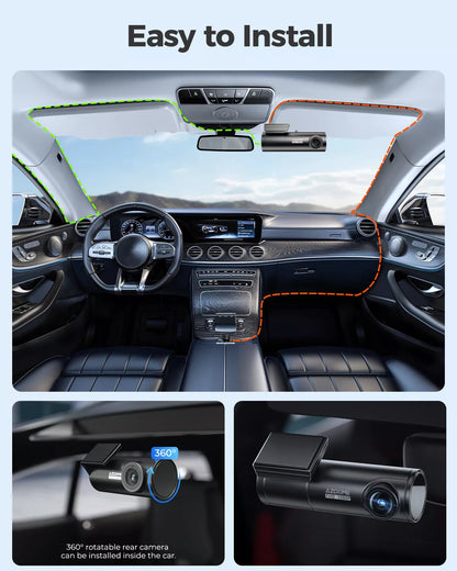 Dual Dash Cam Front + Rear – 4K Ultra HD