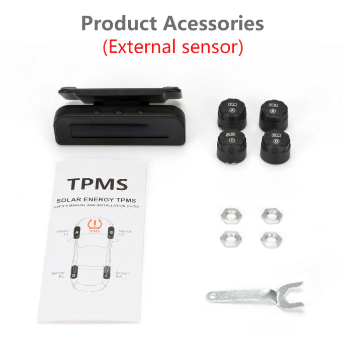 Solar Powered Tyre Pressure Monitoring System - Car + 4WD TPMS