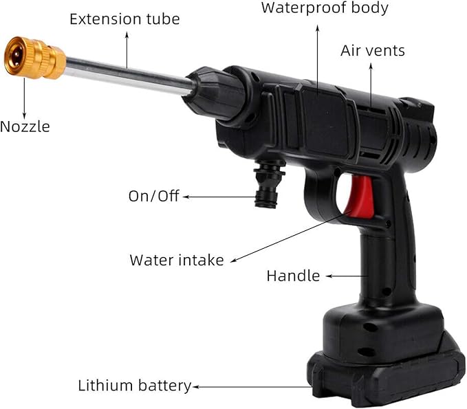 Cordless High-Pressure Car Wash Gun